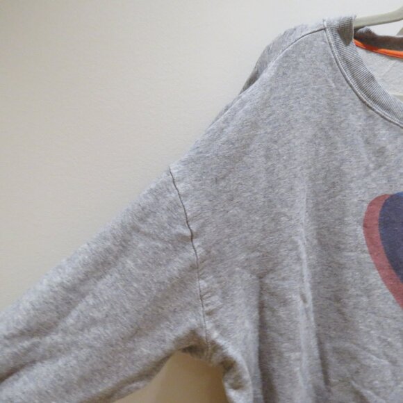 EVEREVE Heart Sweatshirt Sweater in Grey Blue Casual Lounge Comfy Oversized XL - Picture 6 of 11